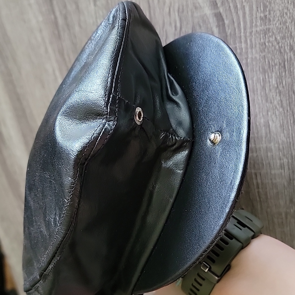 Vintage Leather Newsboy Cap